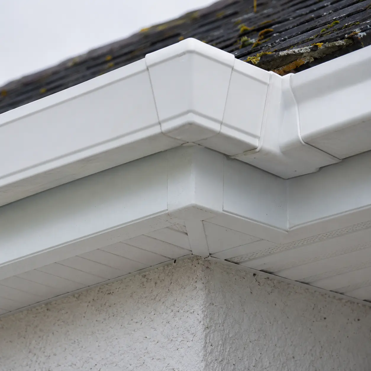 New uPVC fascia, soffit and guttering on an Irish house