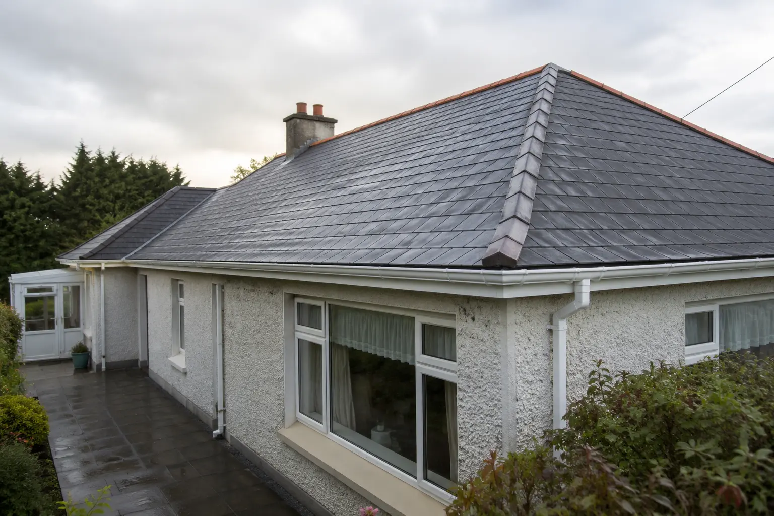 A completed re-roof on an Irish house